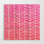 Herringbone - Pink OmbrÃ© Wood Wall Art Gallery Image 1