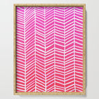 Herringbone - Pink OmbrÃ© Serving Tray Gallery Image 1