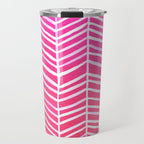 Herringbone - Pink OmbrÃ© Travel Mug Gallery Image 1