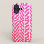 Herringbone - Pink OmbrÃ© iPhone Case Gallery Image 1