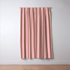 Mocha Brown and Pink Stripes Narrow Vertical Stripe Pattern Window Curtain Gallery Image 3