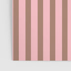 Mocha Brown and Pink Stripes Narrow Vertical Stripe Pattern Poster Gallery Image 3