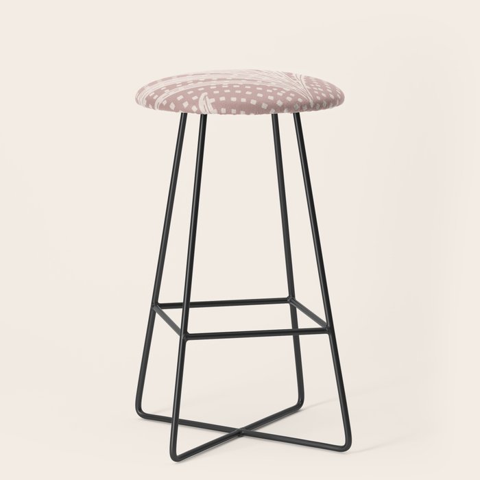 Boho Rustic Palm Radiance Mauve Stool Gallery Image 1