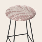 Boho Rustic Palm Radiance Mauve Stool Gallery Image 2