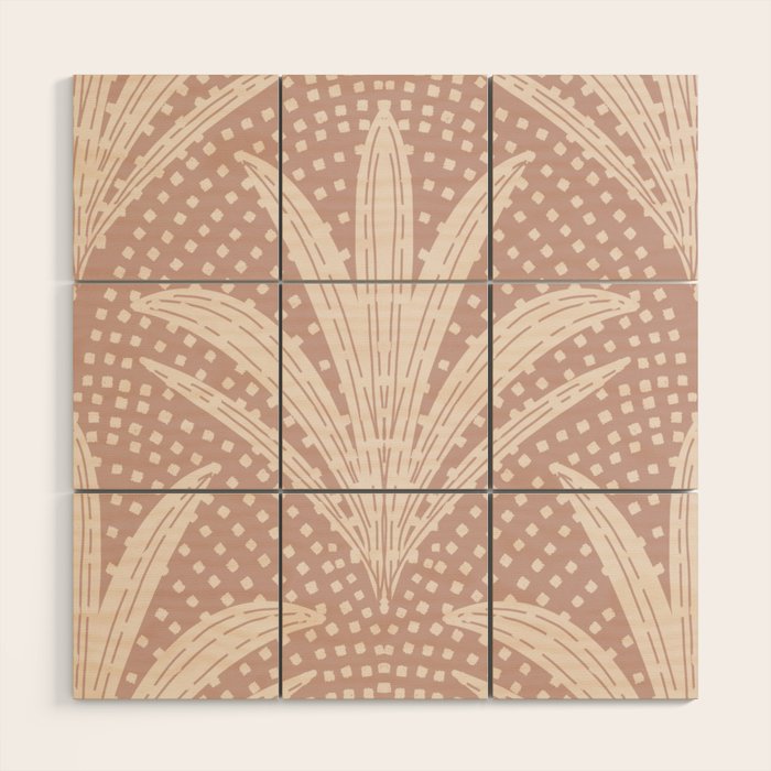 Boho Rustic Palm Radiance Mauve Wood Wall Art Gallery Image 1