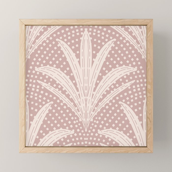 Boho Rustic Palm Radiance Mauve Mini Art Print Gallery Image 1