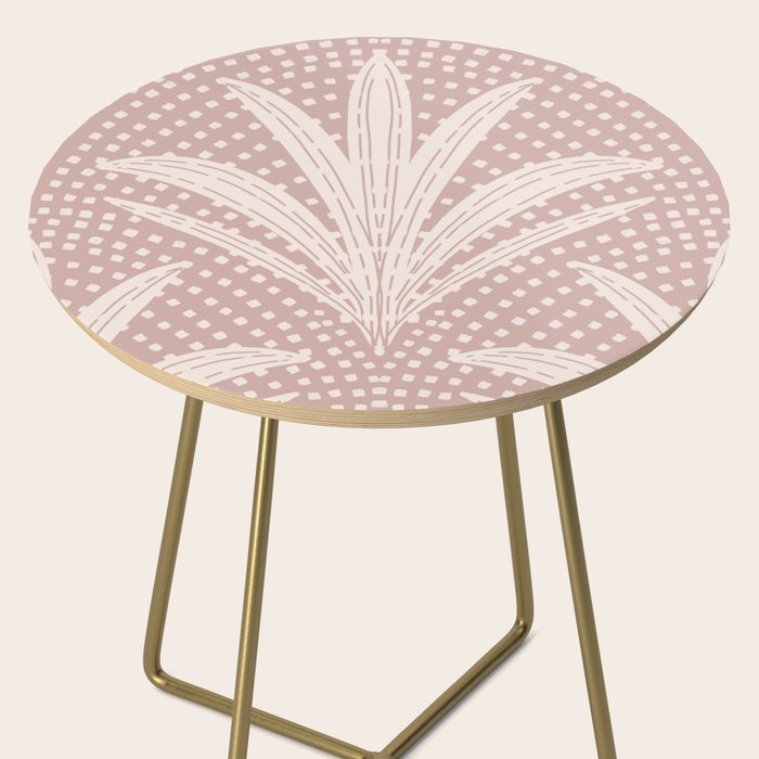 Boho Rustic Palm Radiance Mauve Side Table Gallery Image 2