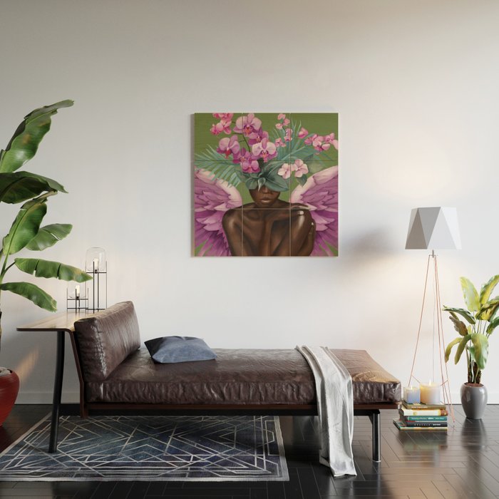 Celestial Bloom Wood Wall Art Gallery Image 2