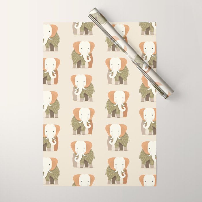 Whimsical Elephant Wrapping Paper Gallery Image 1