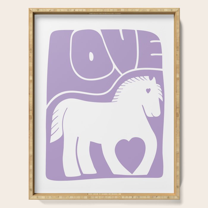 Love Horse Lilac Serving Tray Gallery Image 1
