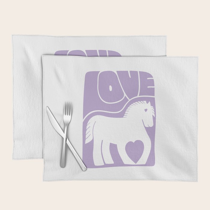 Love Horse Lilac Placemat Gallery Image 1