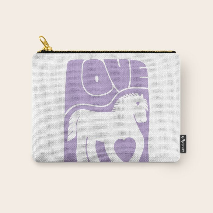 Love Horse Lilac Carry All Pouch Gallery Image 1