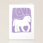 Love Horse Lilac Stationery Card Gallery Image 2