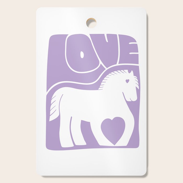 Love Horse Lilac Cutting Board Gallery Image 1