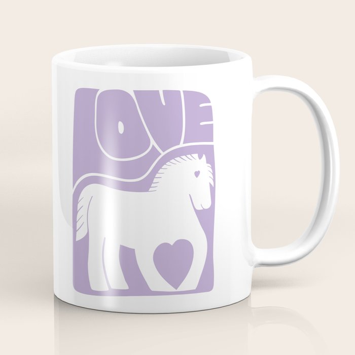 Love Horse Lilac Coffee Mug Gallery Image 1