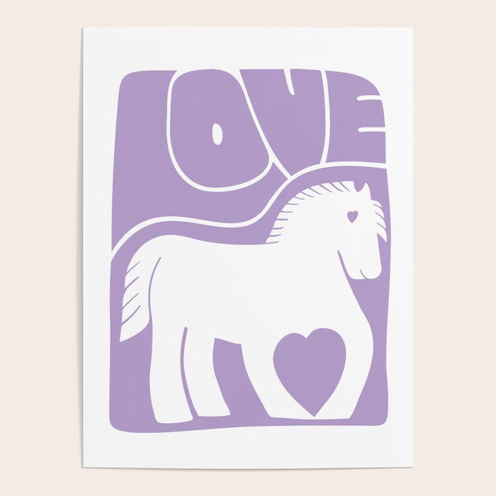 Love Horse Lilac Poster Gallery Image 1