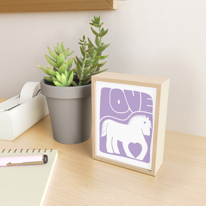 Love Horse Lilac Mini Art Print Gallery Image 2