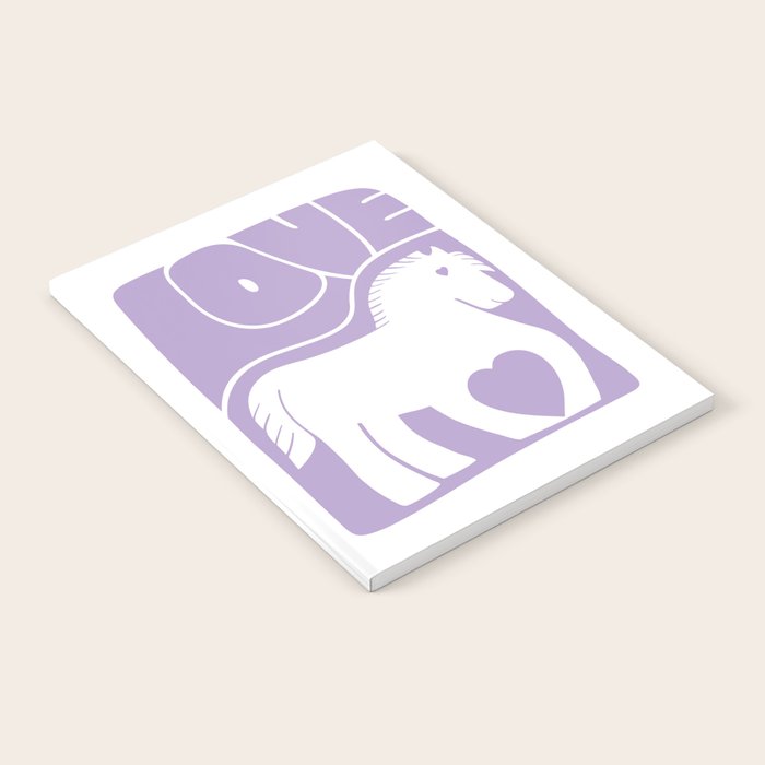 Love Horse Lilac Notebook Gallery Image 1