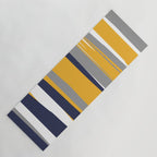 Stripes Abstract, Yellow, Grey, Navy Yoga Mat Gallery Image 1