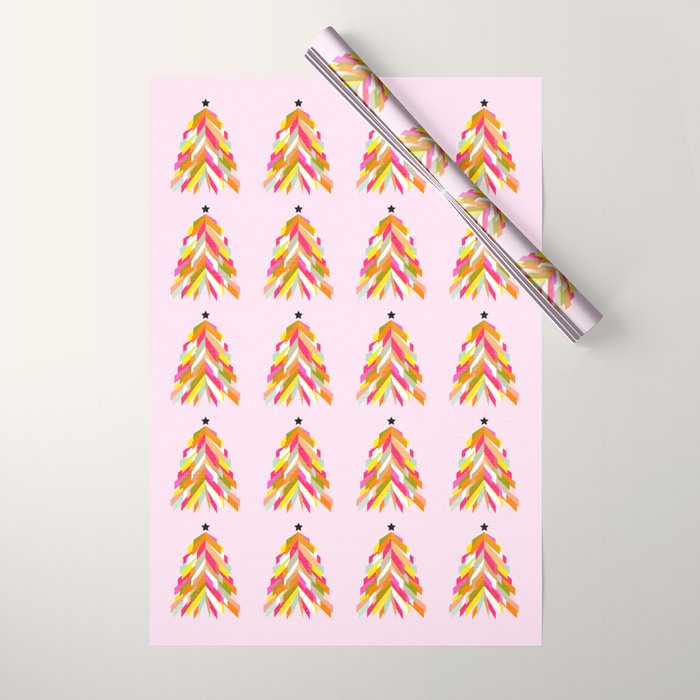 Rainbow Christmas Tree Wrapping Paper Gallery Image 1