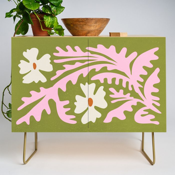 Wasabi & Cupid: Les Fleurs | Flower Market Color Series 10 Credenza Gallery Image 1