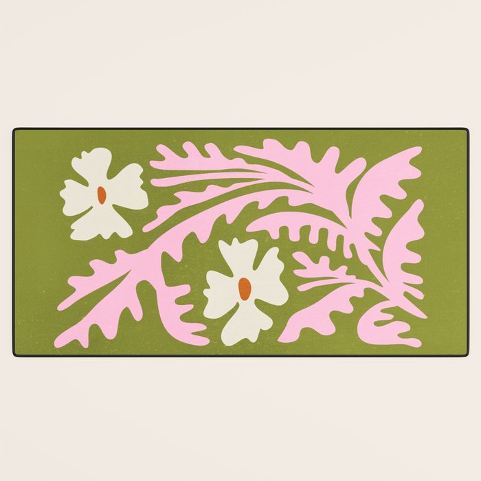 Wasabi & Cupid: Les Fleurs | Flower Market Color Series 10 Desk Mat Gallery Image 3