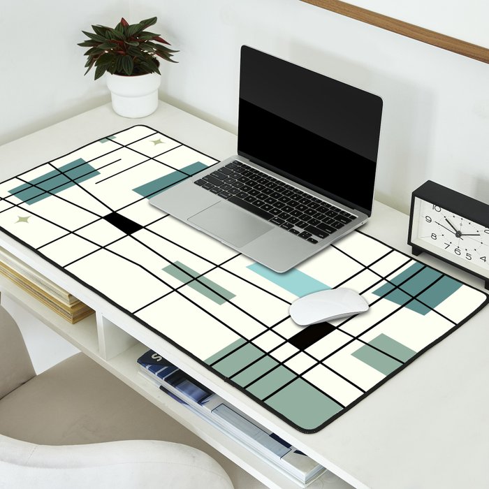 Mid Century Art Bauhaus Style Desk Mat Gallery Image 2