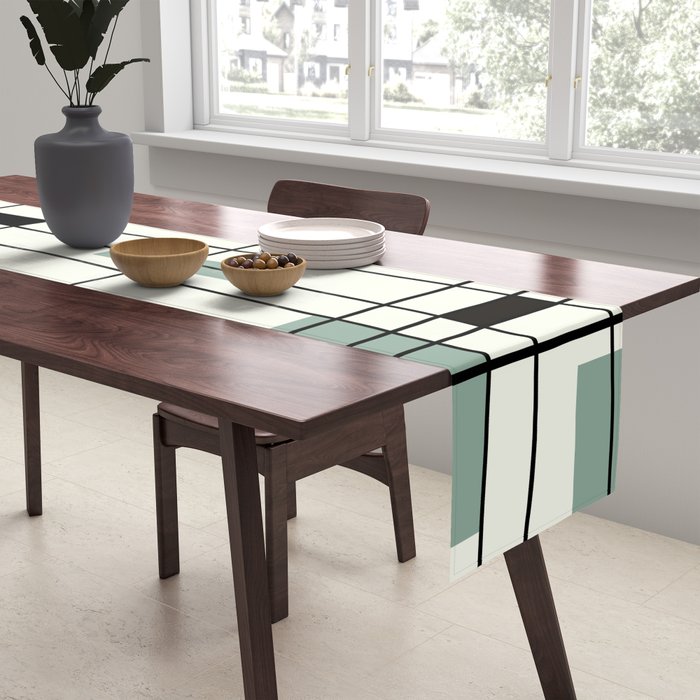Mid Century Art Bauhaus Style Table Runner Gallery Image 2
