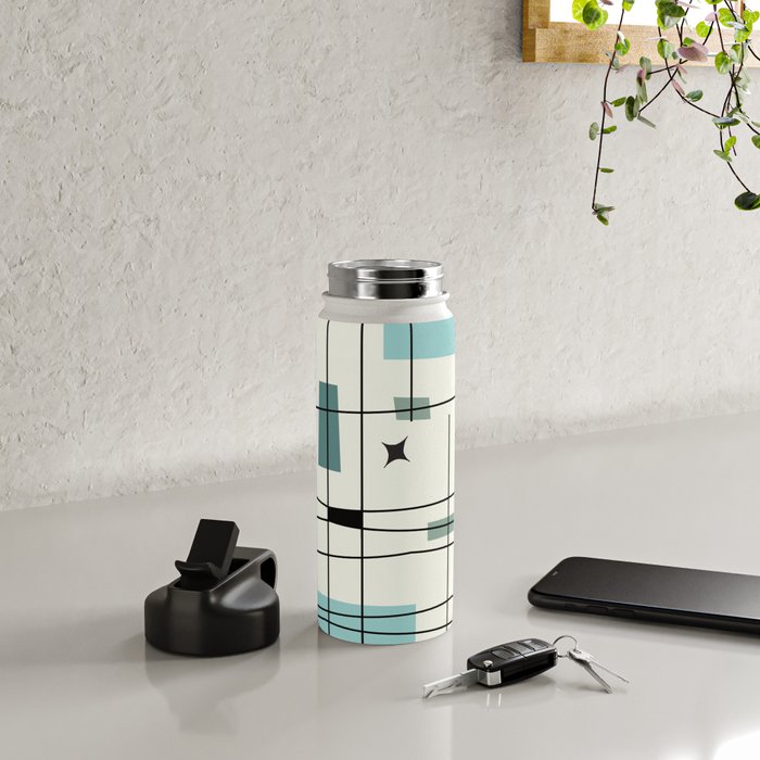 Mid Century Art Bauhaus Style Water Bottle Gallery Image 4