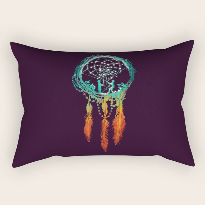 Dream Catcher (the rustic magic) Rectangular Pillow Gallery Image 1