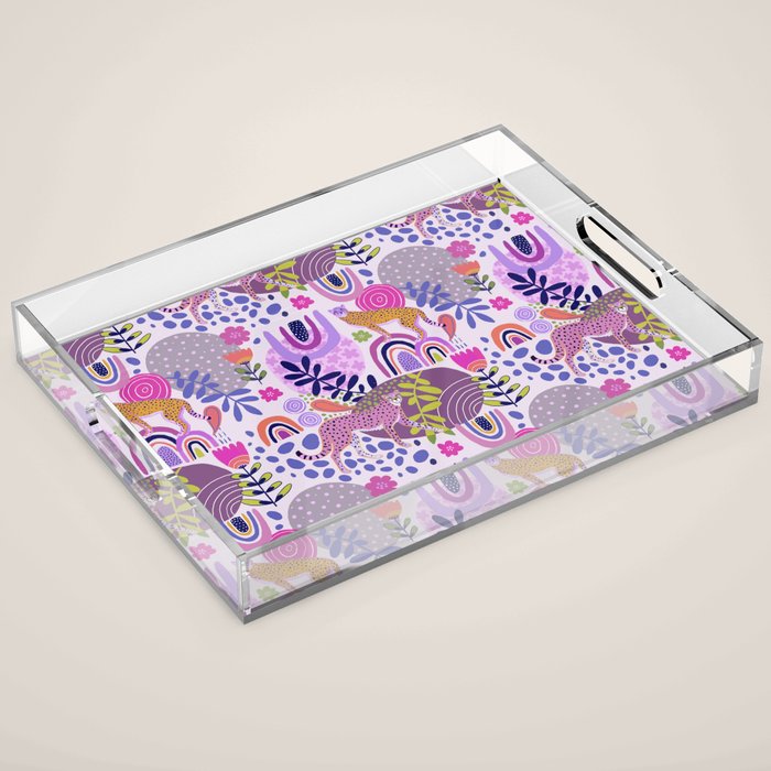 Cheetah Dreams Acrylic Tray Gallery Image 1