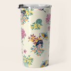 Pastel pink oriental pattern Travel Mug Gallery Image 3