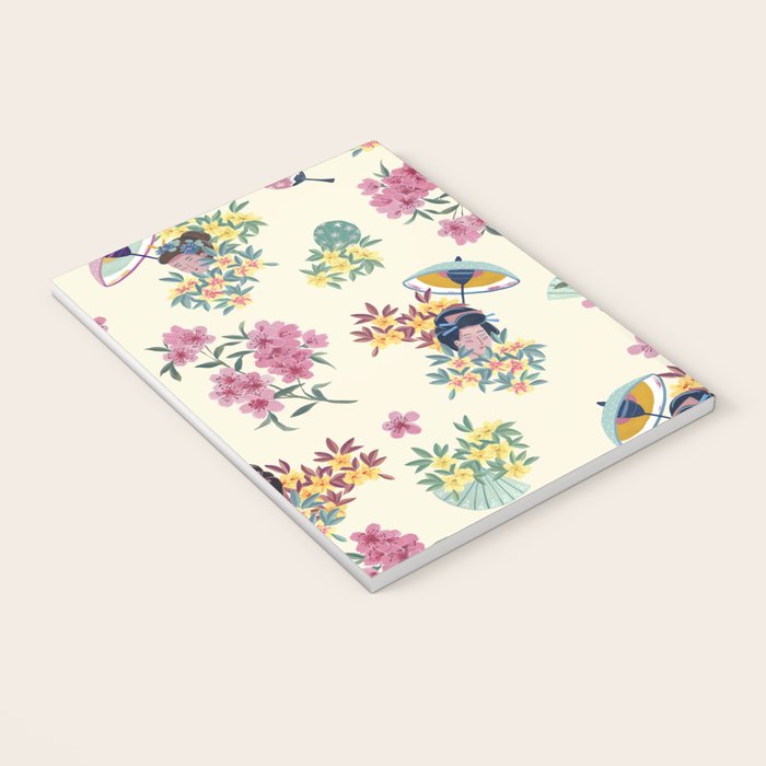 Pastel pink oriental pattern Notebook Gallery Image 3