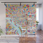 Washington DC Street Map Wall Mural Gallery Image 1