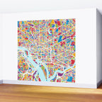 Washington DC Street Map Wall Mural Gallery Image 2