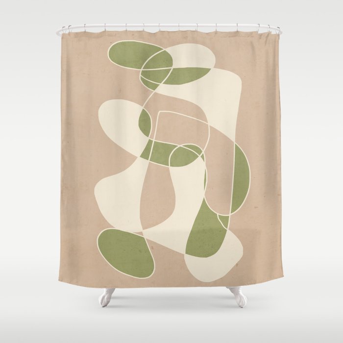Modern Abstract Minimal Art 24 Shower Curtain Gallery Image 1