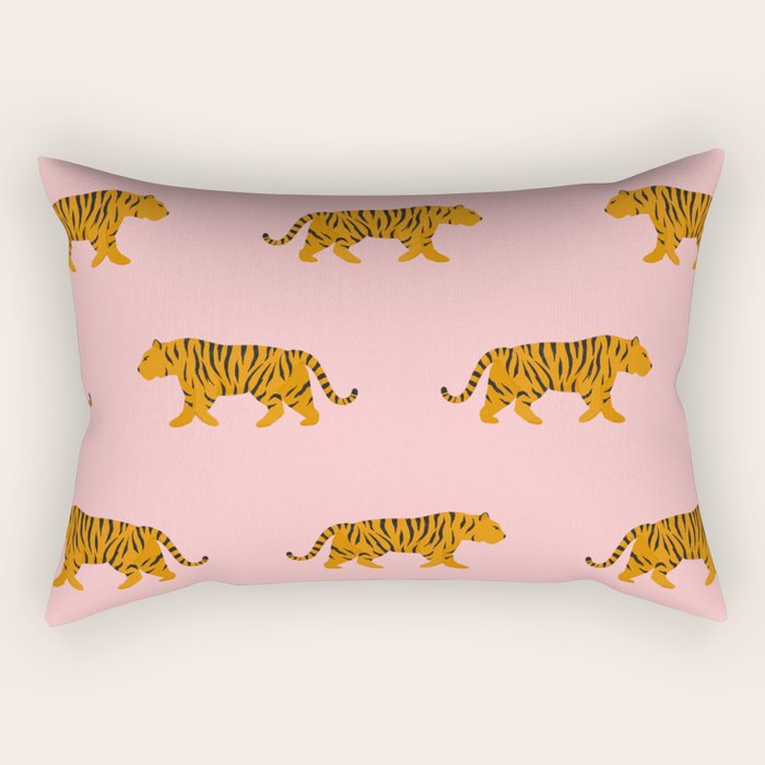 Walking Tiger Rectangular Pillow Gallery Image 2