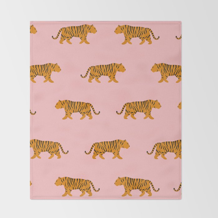 Walking Tiger Throw Blanket Gallery Image 2