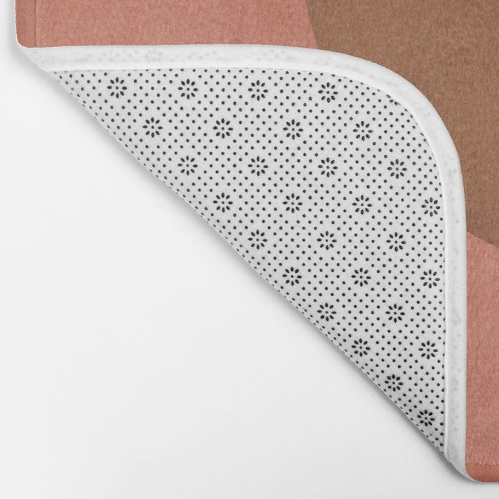 Halfmoon Colorblock - Pink Brown Bath Mat Gallery Image 2