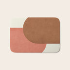 Halfmoon Colorblock - Pink Brown Bath Mat Gallery Image 1