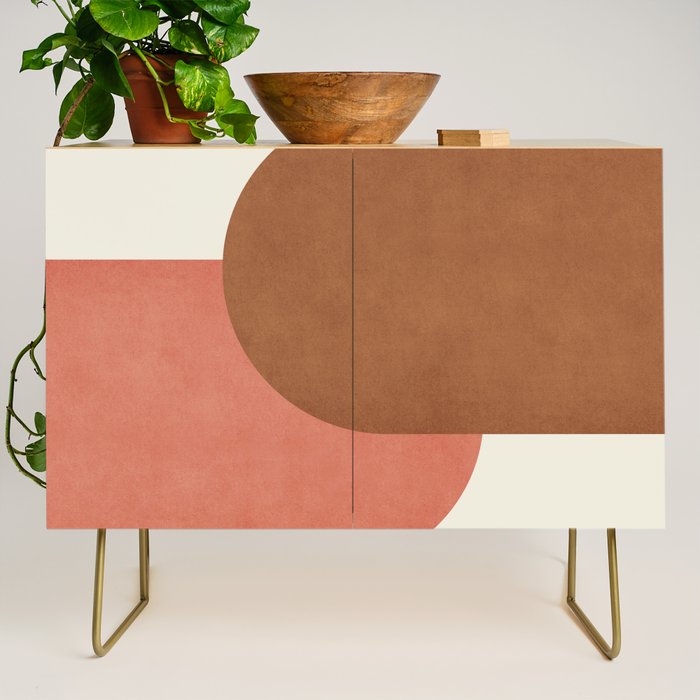 Halfmoon Colorblock - Pink Brown Credenza Gallery Image 1