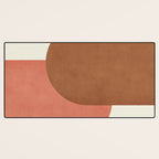 Halfmoon Colorblock - Pink Brown Desk Mat Gallery Image 3