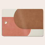Halfmoon Colorblock - Pink Brown Cutting Board Gallery Image 1