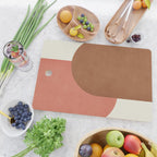 Halfmoon Colorblock - Pink Brown Cutting Board Gallery Image 2