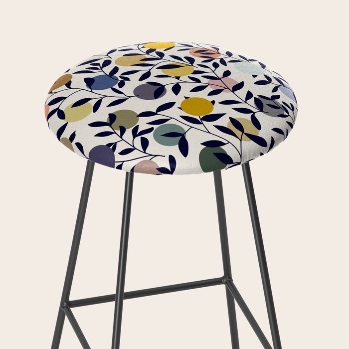 expectant iteration botanical garden pattern Stool Gallery Image 2