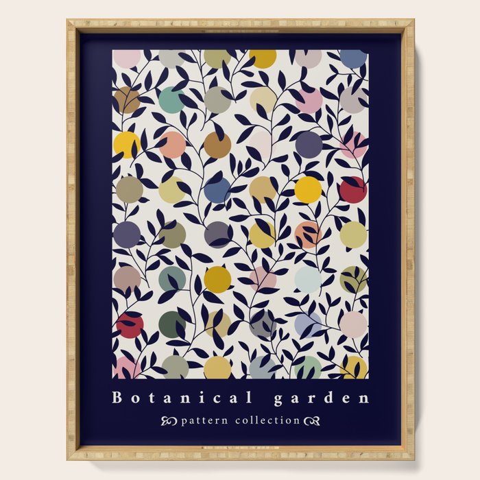 expectant iteration botanical garden pattern Serving Tray Gallery Image 1