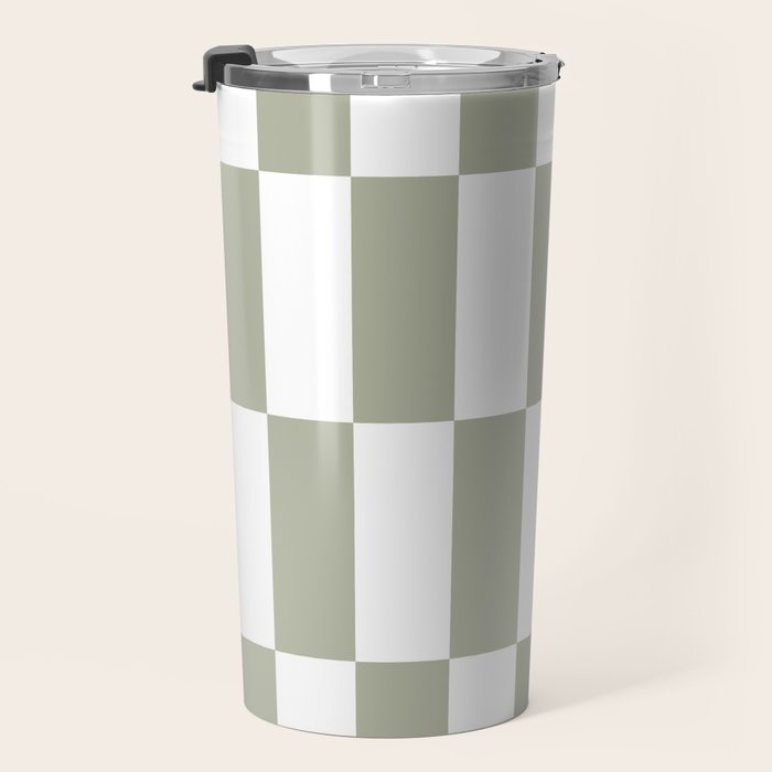 Bars (Pastel Sage) Travel Mug Gallery Image 3