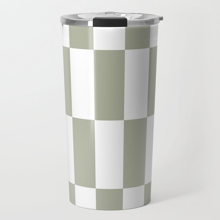 Bars (Pastel Sage) Travel Mug Gallery Image 1