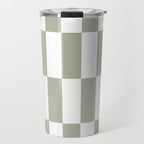 Bars (Pastel Sage) Travel Mug Gallery Image 1