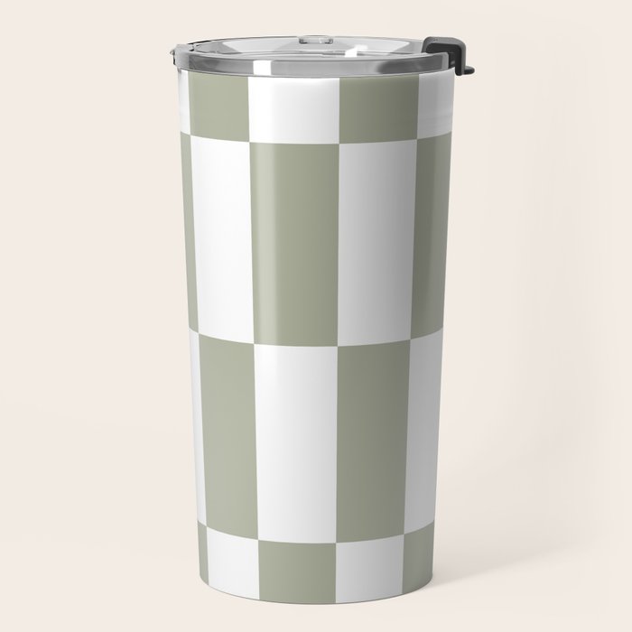 Bars (Pastel Sage) Travel Mug Gallery Image 2